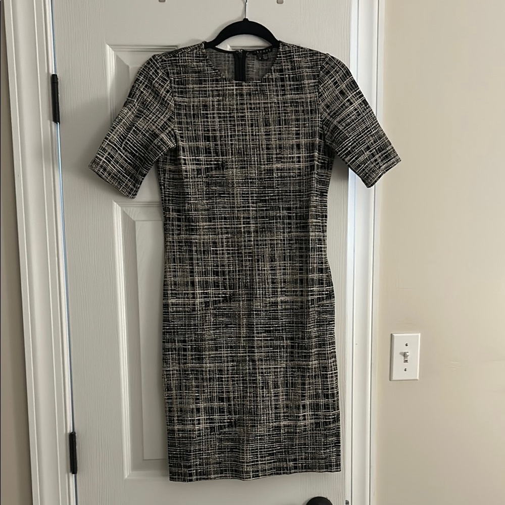 Theory black and white dress